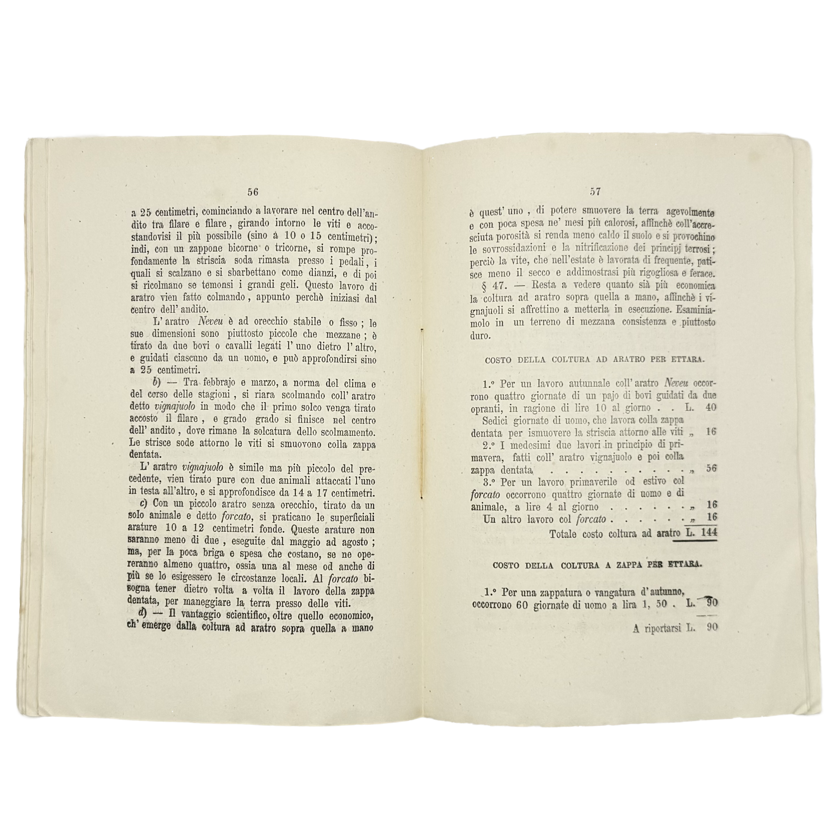 Questioni Urgenti Di Viticoltura by Caruso, Girolamo, a rare highlighted image of the 1871 - wine book.