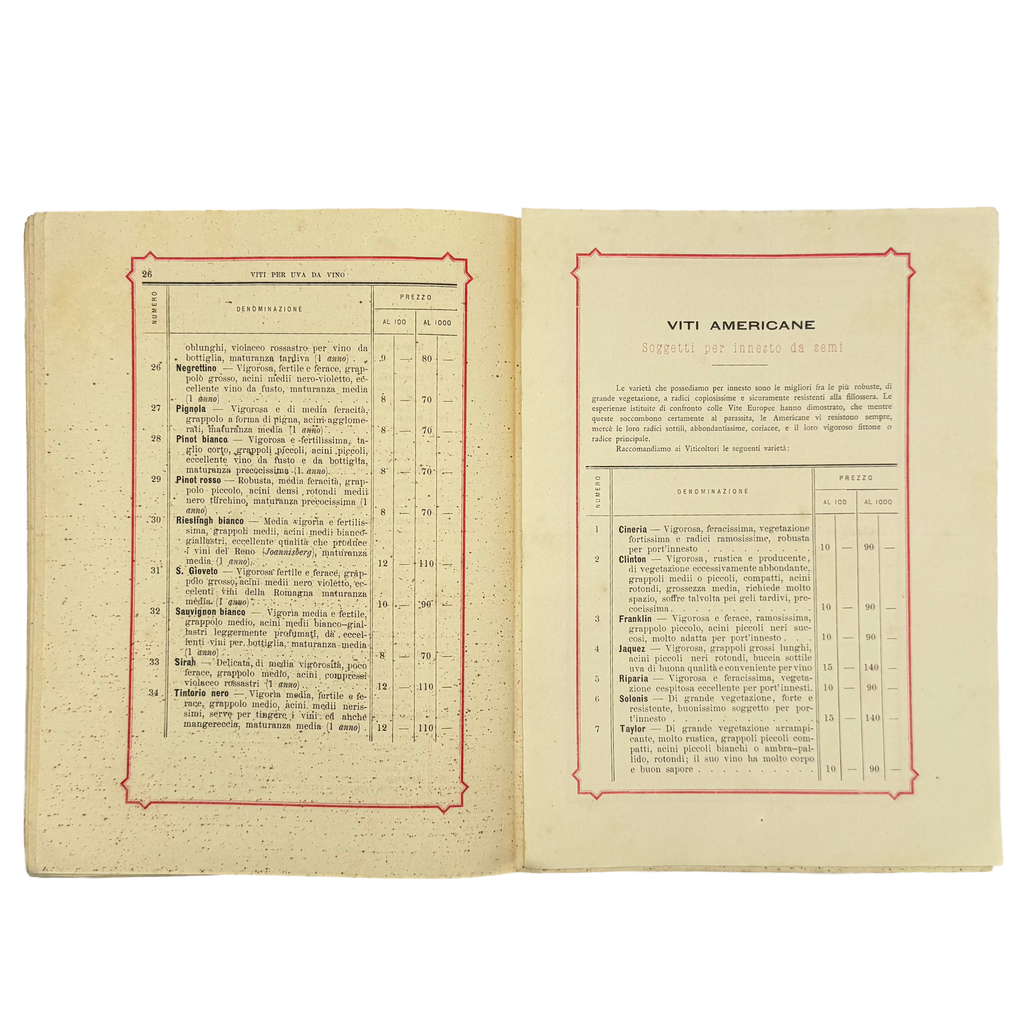 Catalogo Generale Descrittivo by Ditta Farina, a rare representative view of the 1883 - wine book.