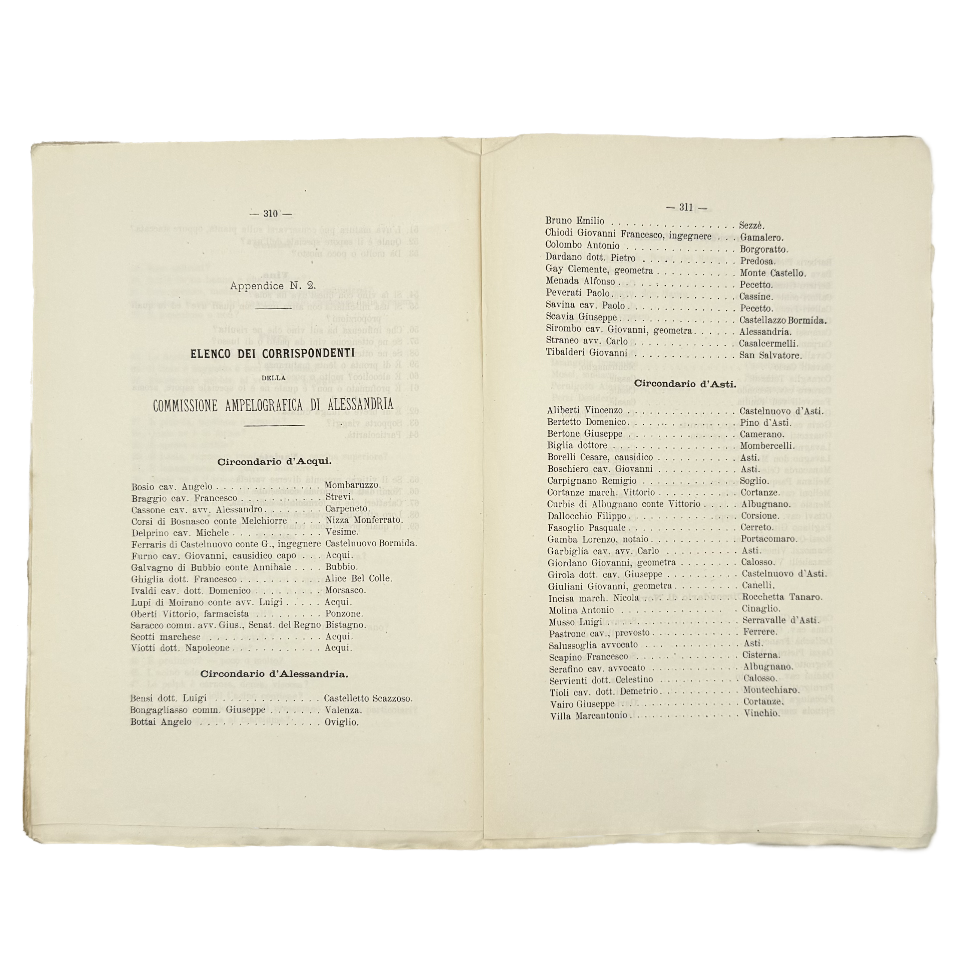 Ampelografia Della Provincia Di Alessandria by De Maria, P.P.; Leardi, C., a rare notable image of the 1875 - wine book.