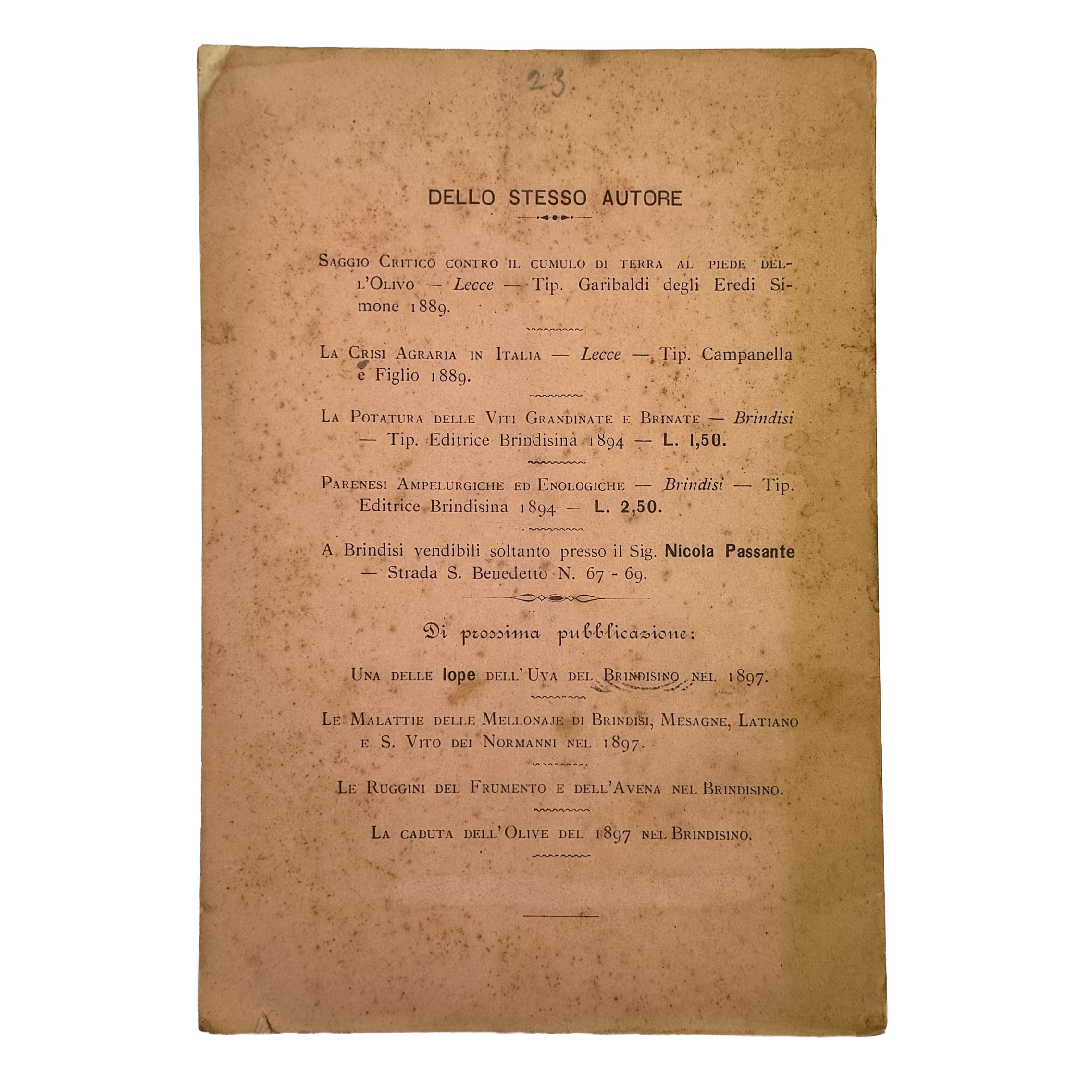 Mastice mal nero by Montagna, Achille: a noteworthy detail captured from the 1898 wine & viticulture printed work