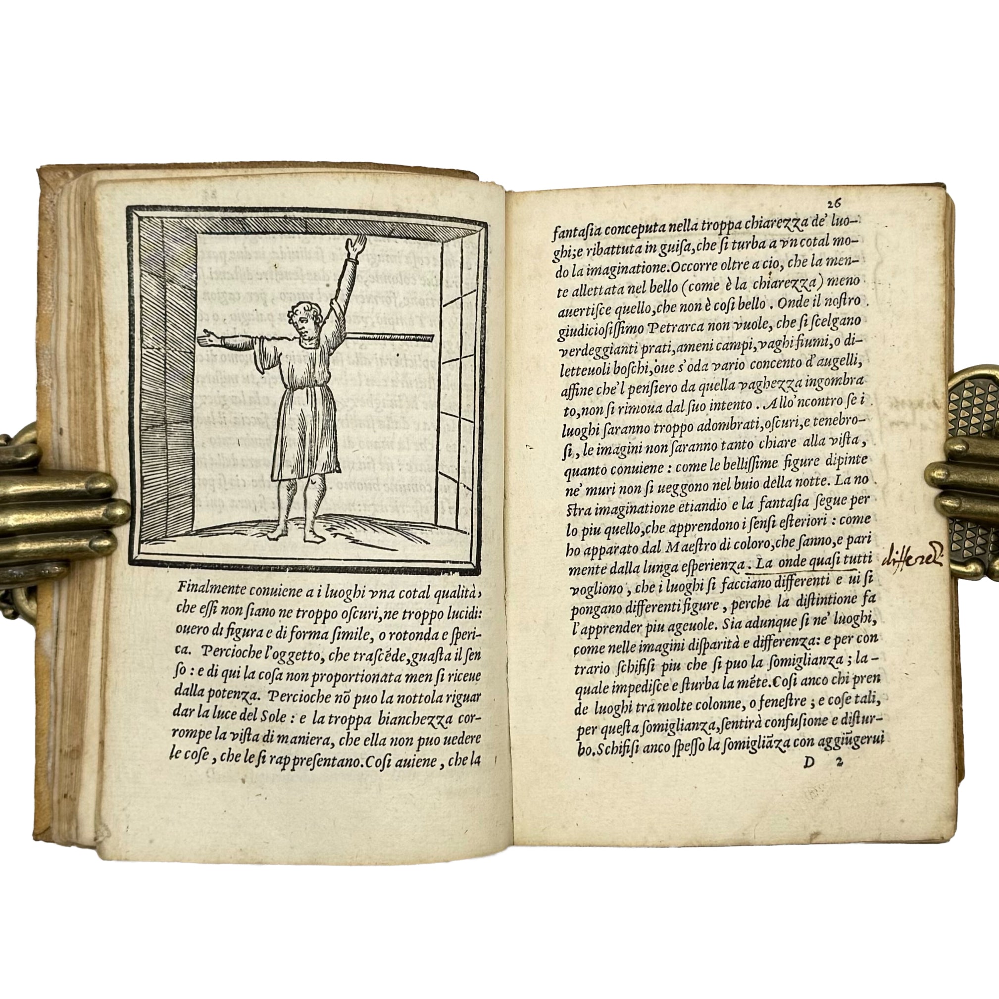 Dialogo (..) nel quale si ragiona del modo di accrescere e conservar la memoria by Dolce, Lodovico: an uncommon visual fragment of the 1562 classics exemplar