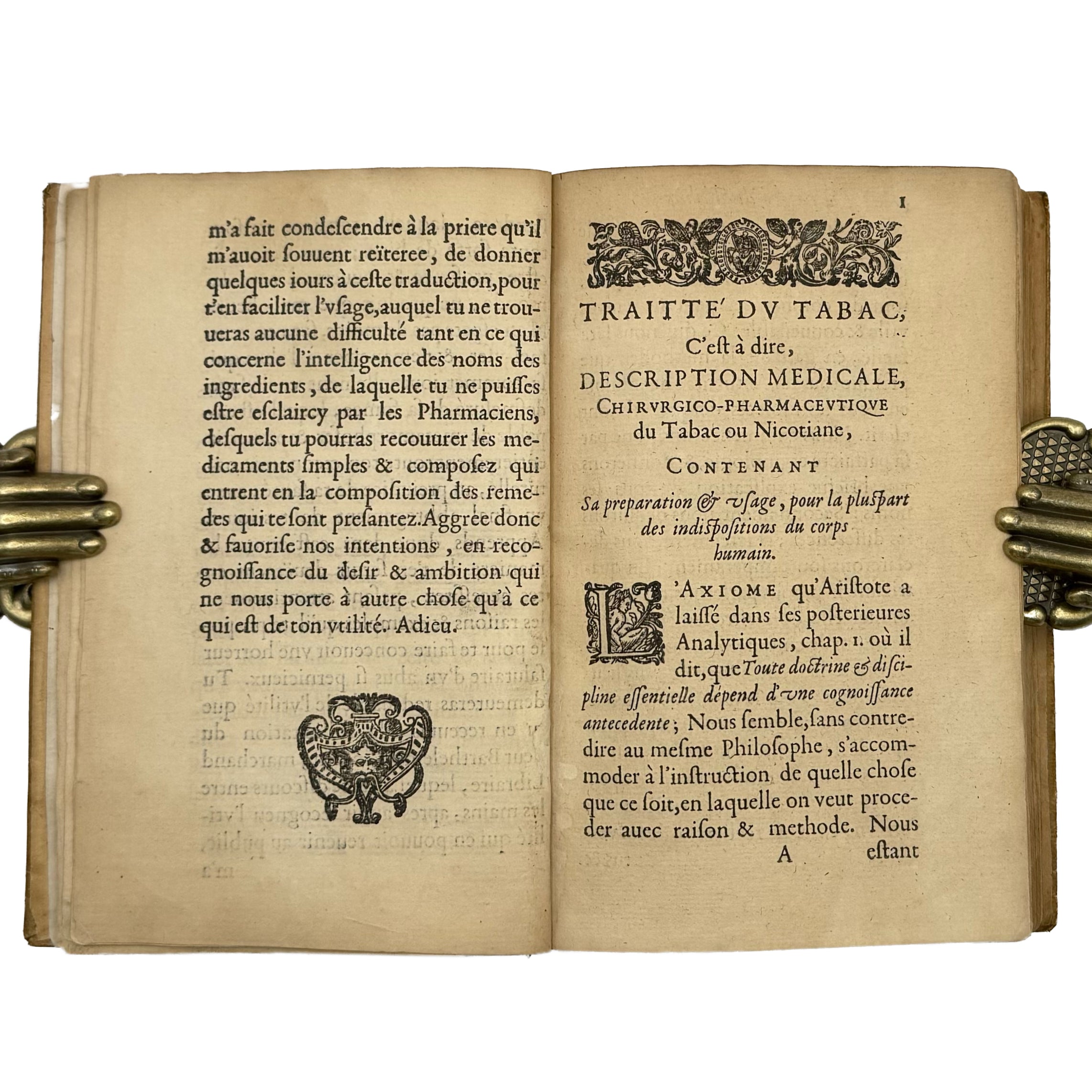 Traicté du Tabac, ou Nicotiane, panacée, pétun: Autrement Herbe à la Reyne by Neander, Johann: a selected plate showing the 1626 gastronomy & pleasures copy