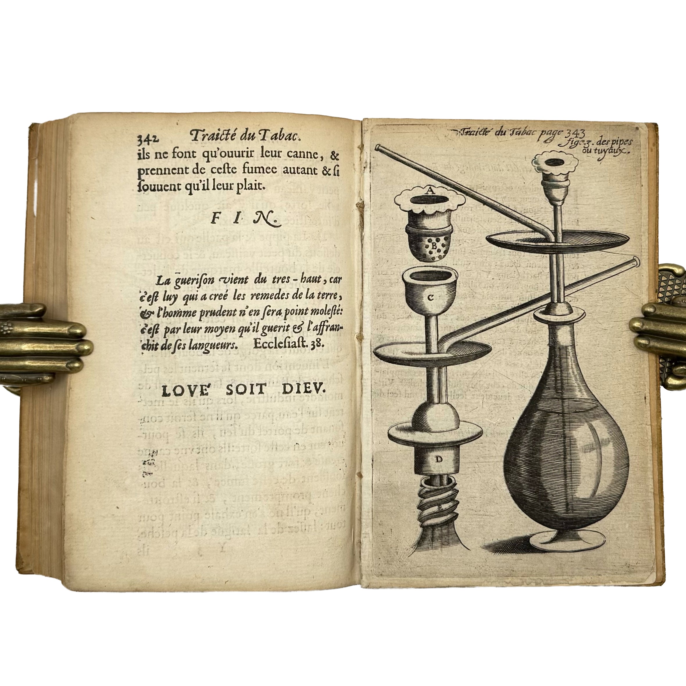 Traicté du Tabac, ou Nicotiane, panacée, pétun: Autrement Herbe à la Reyne by Neander, Johann: a scarce visual specimen of the 1626 gastronomy & pleasures work