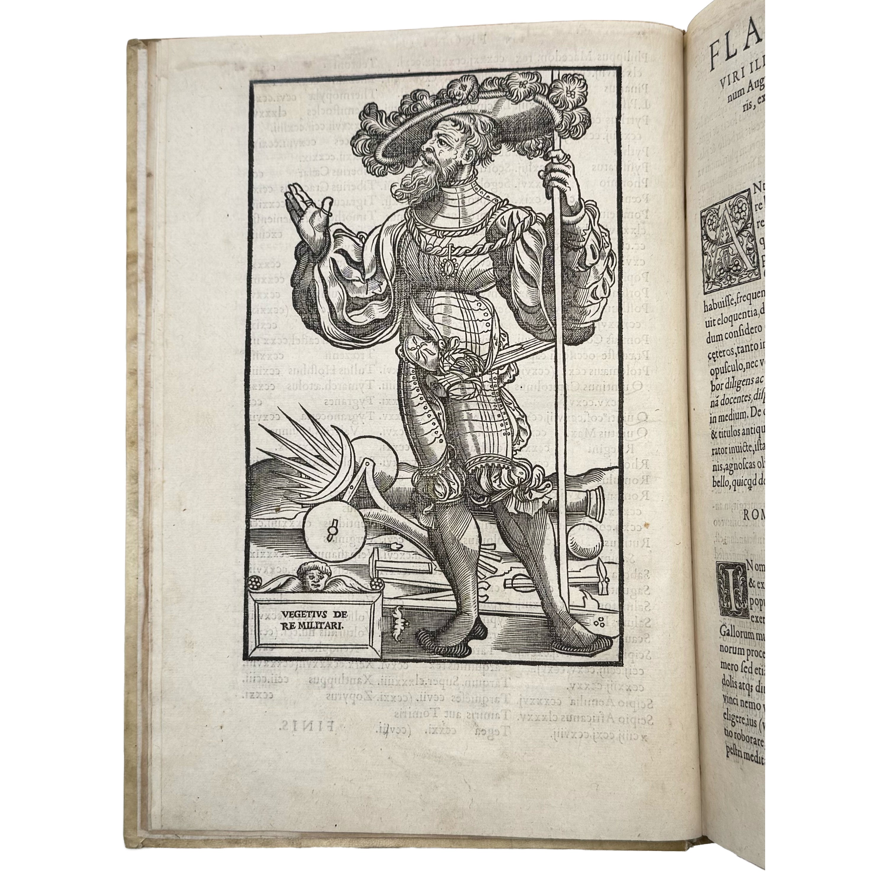 De re militari libri quatuor by Vegetius, Renatus Publius Flavius: a distinguished excerpt from the 1553 illustrated & decorative text