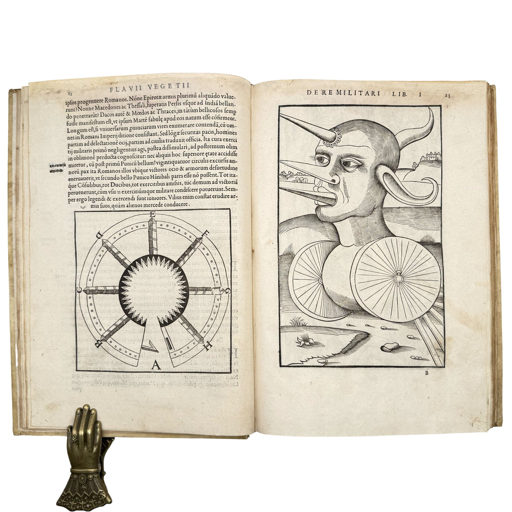De re militari libri quatuor by Vegetius, Renatus Publius Flavius: a selected plate showing the 1553 illustrated & decorative publication