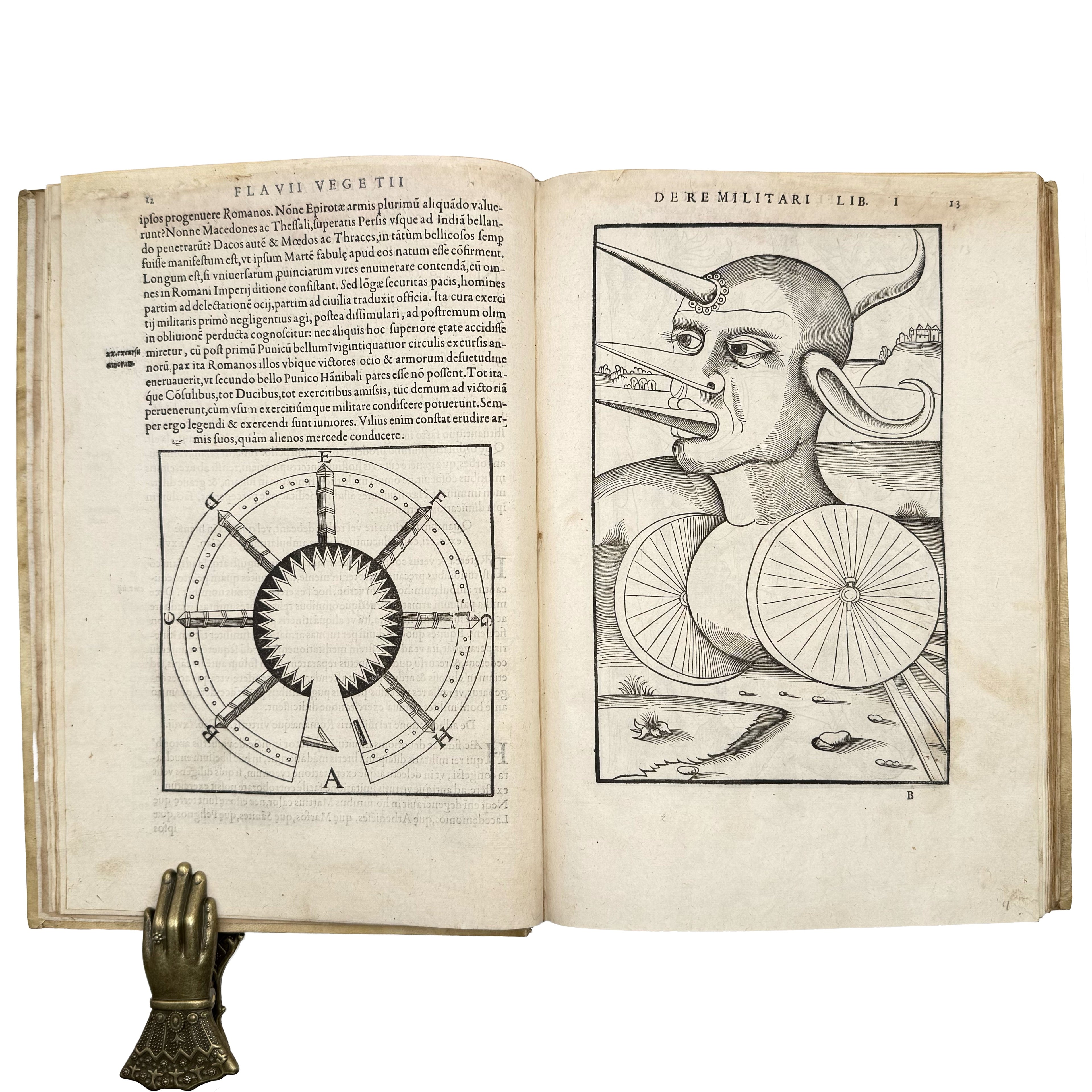 De re militari libri quatuor by Vegetius, Renatus Publius Flavius: a selected plate showing the 1553 illustrated & decorative publication