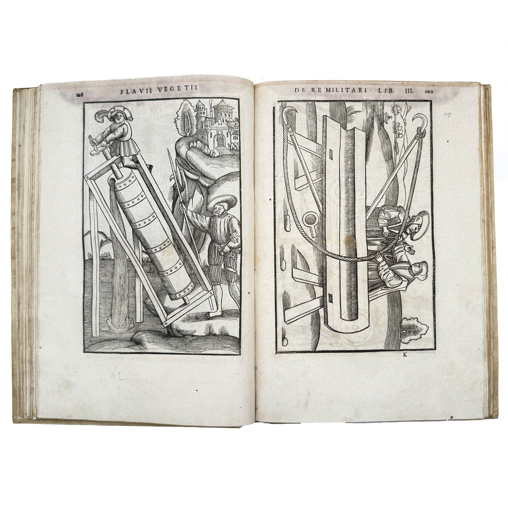 De re militari libri quatuor by Vegetius, Renatus Publius Flavius: an uncommon visual fragment of the 1553 illustrated & decorative volume