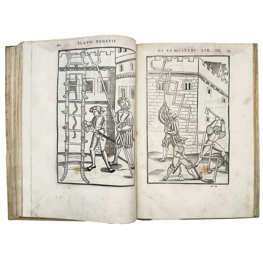 De re militari libri quatuor by Vegetius, Renatus Publius Flavius: an exceptional example from the 1553 illustrated & decorative treatise