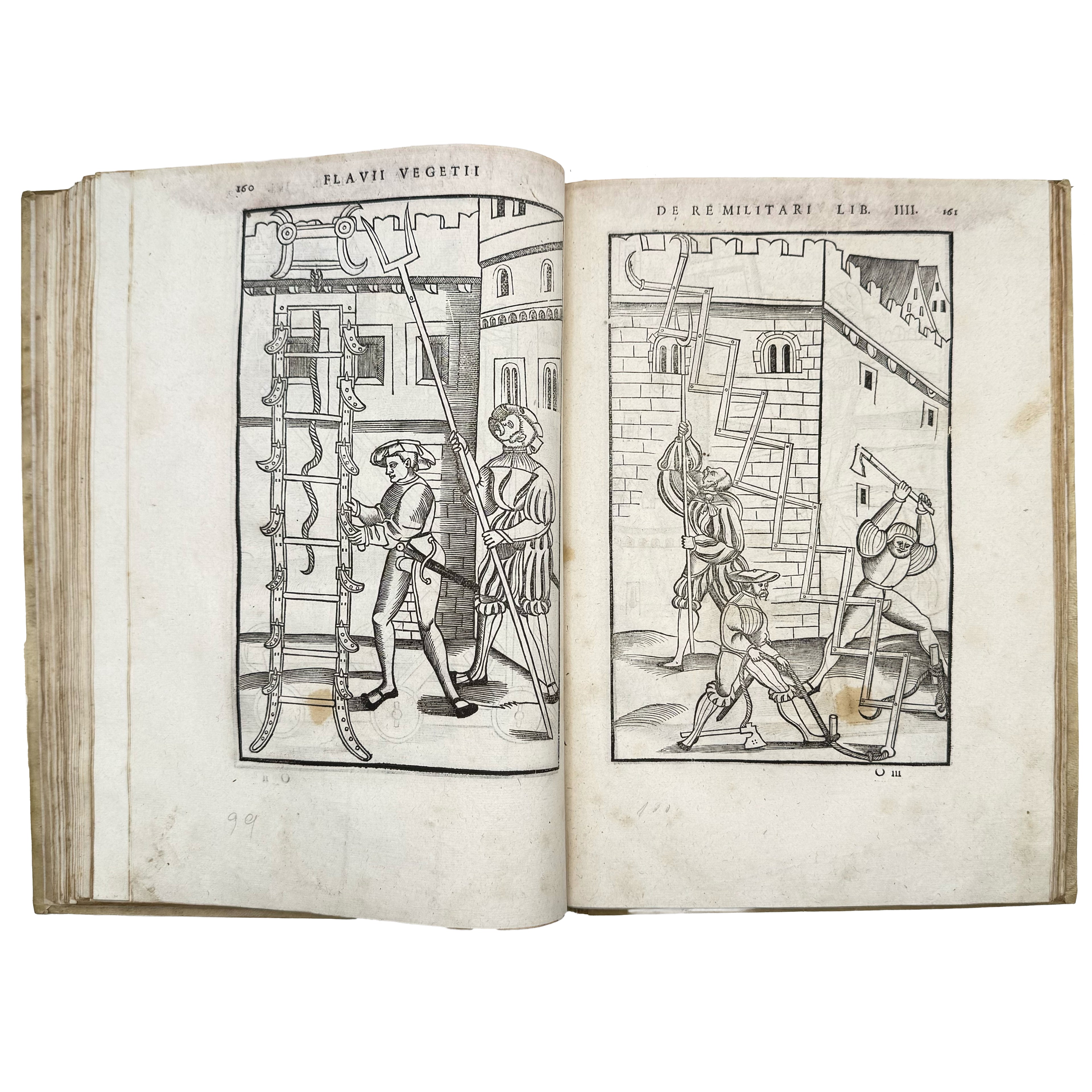 De re militari libri quatuor by Vegetius, Renatus Publius Flavius: an exceptional example from the 1553 illustrated & decorative treatise