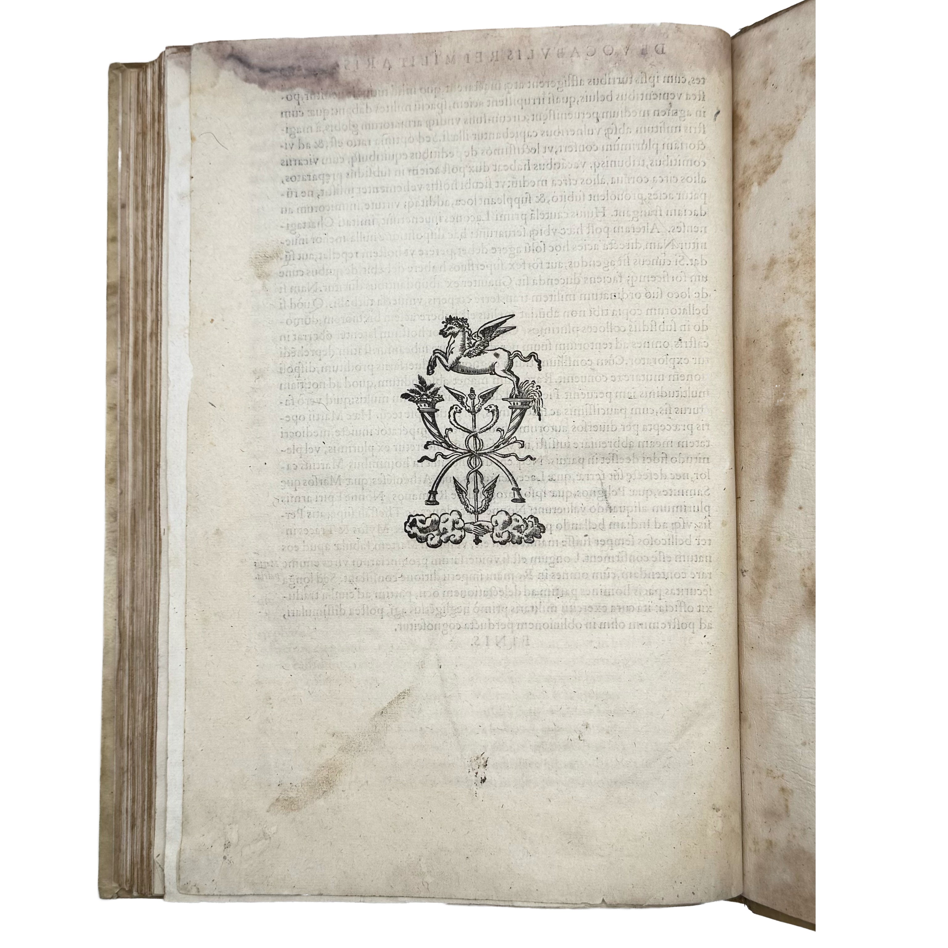 De re militari libri quatuor by Vegetius, Renatus Publius Flavius: a scarce visual specimen of the 1553 illustrated & decorative text