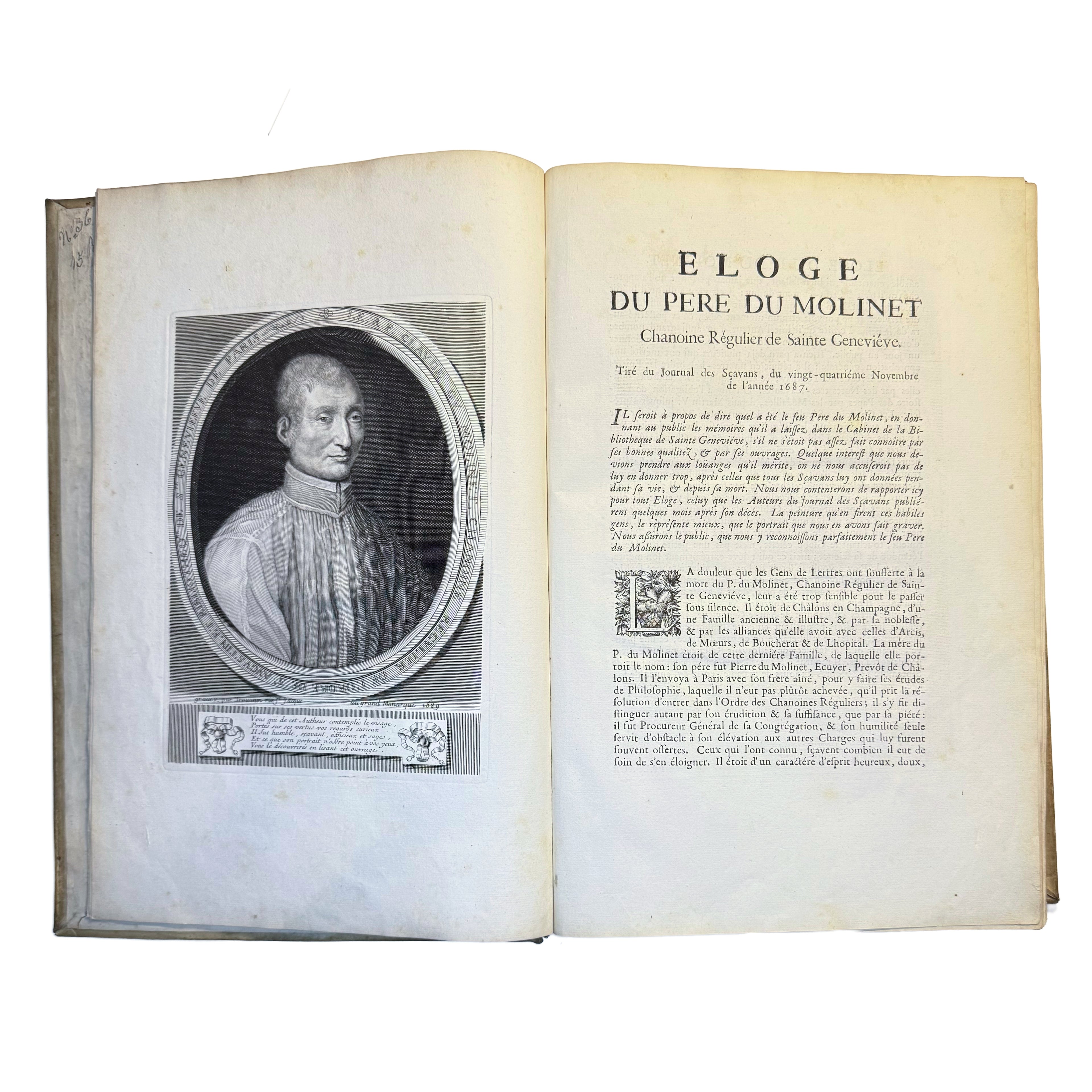 Le Cabinet de la Bibliotheque de Sainte Genevieve by Du Molinet, Claude: a finely preserved portion of the 1692 illustrated & decorative treatise