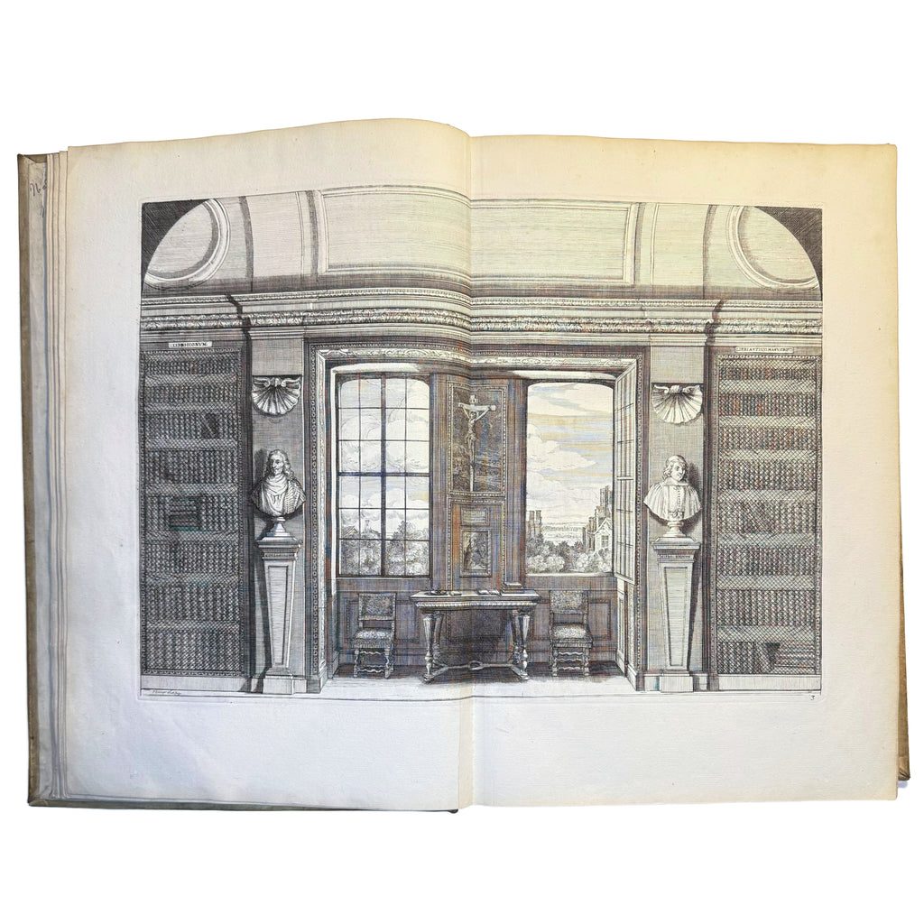 Le Cabinet de la Bibliotheque de Sainte Genevieve by Du Molinet, Claude: a distinctive element from the 1692 illustrated & decorative treatise