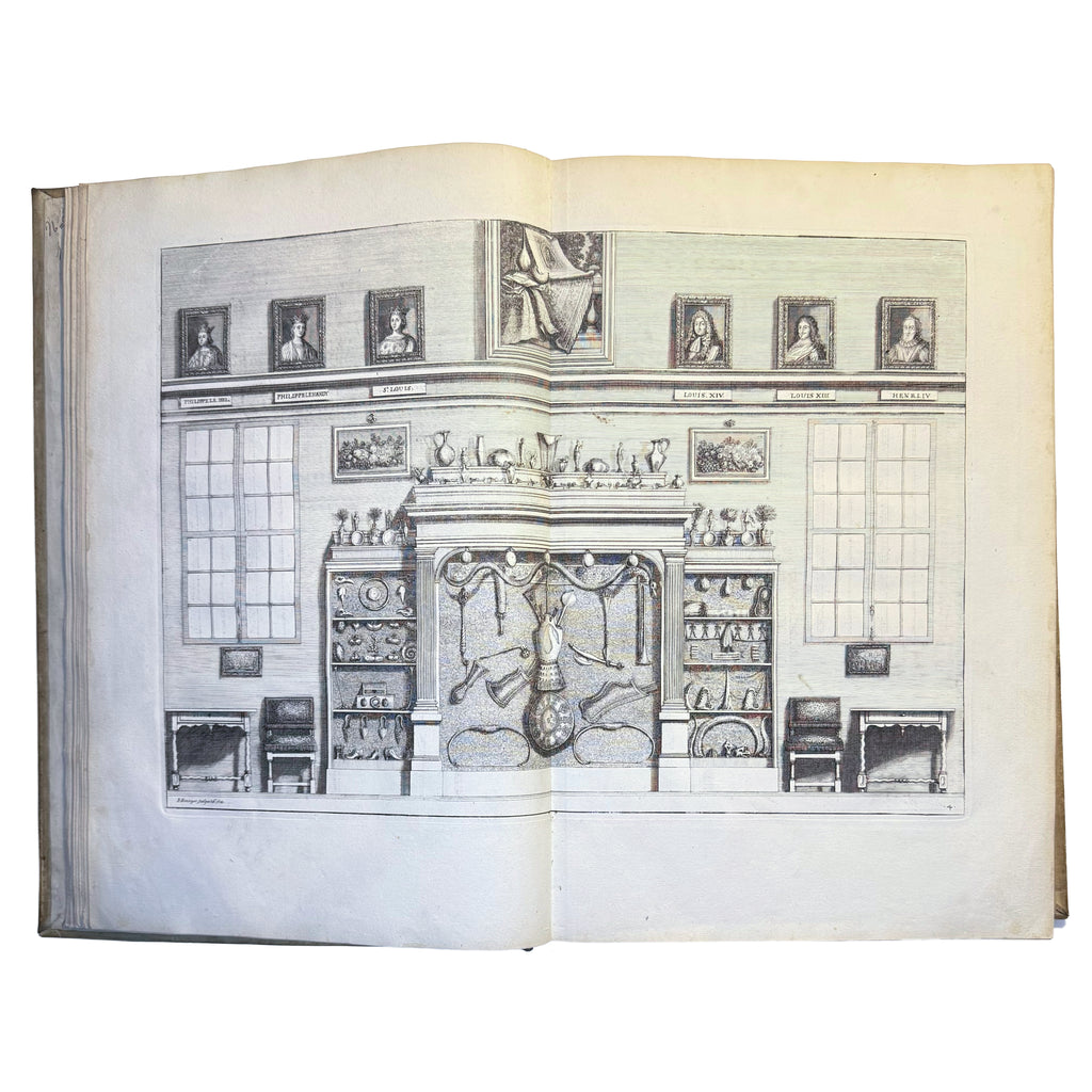 Le Cabinet de la Bibliotheque de Sainte Genevieve by Du Molinet, Claude: a singularly preserved detail from the 1692 illustrated & decorative volume