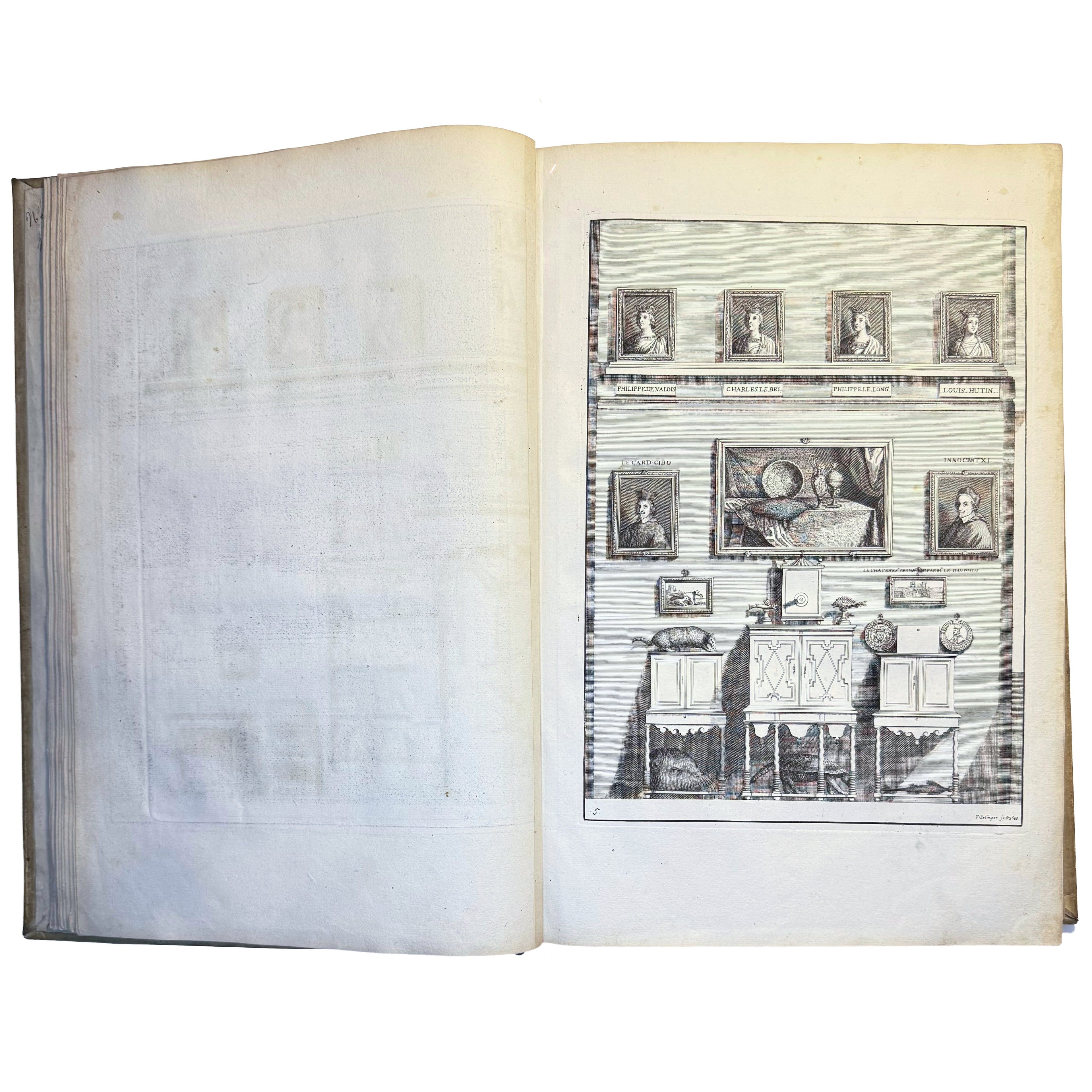 Le Cabinet de la Bibliotheque de Sainte Genevieve by Du Molinet, Claude: a rare glimpse into the 1692 illustrated & decorative exemplar