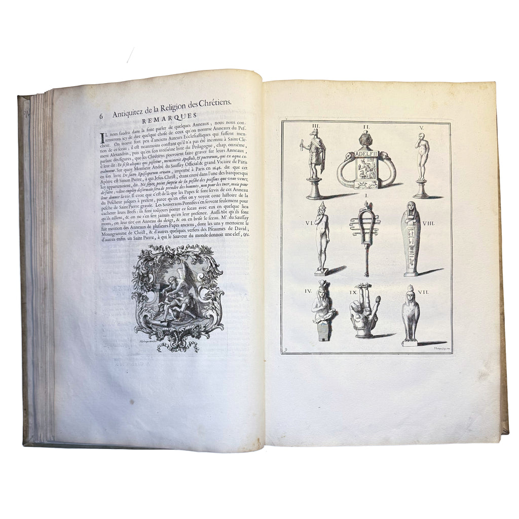 Le Cabinet de la Bibliotheque de Sainte Genevieve by Du Molinet, Claude: a finely chosen detail from the 1692 illustrated & decorative text