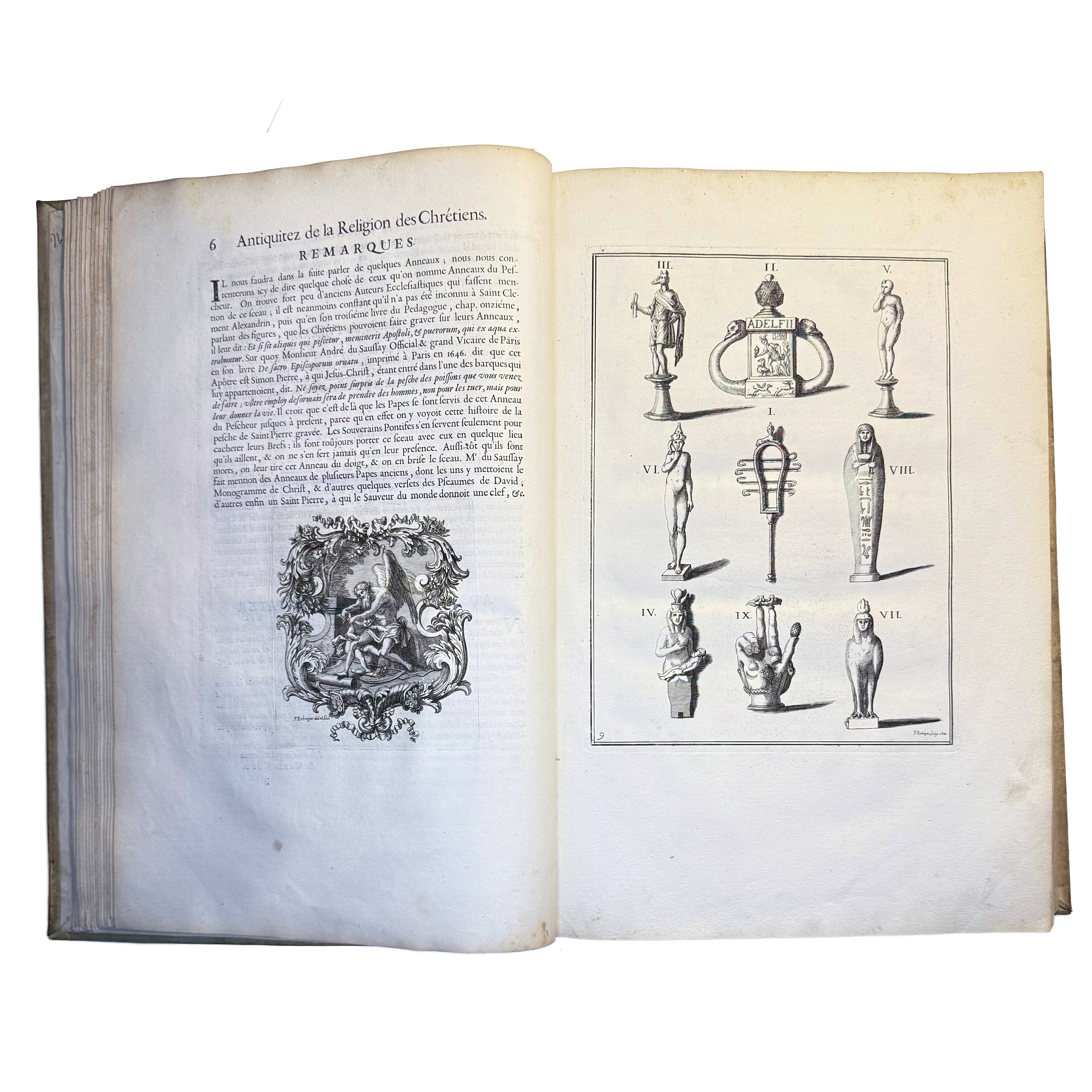 Le Cabinet de la Bibliotheque de Sainte Genevieve by Du Molinet, Claude: a finely chosen detail from the 1692 illustrated & decorative text