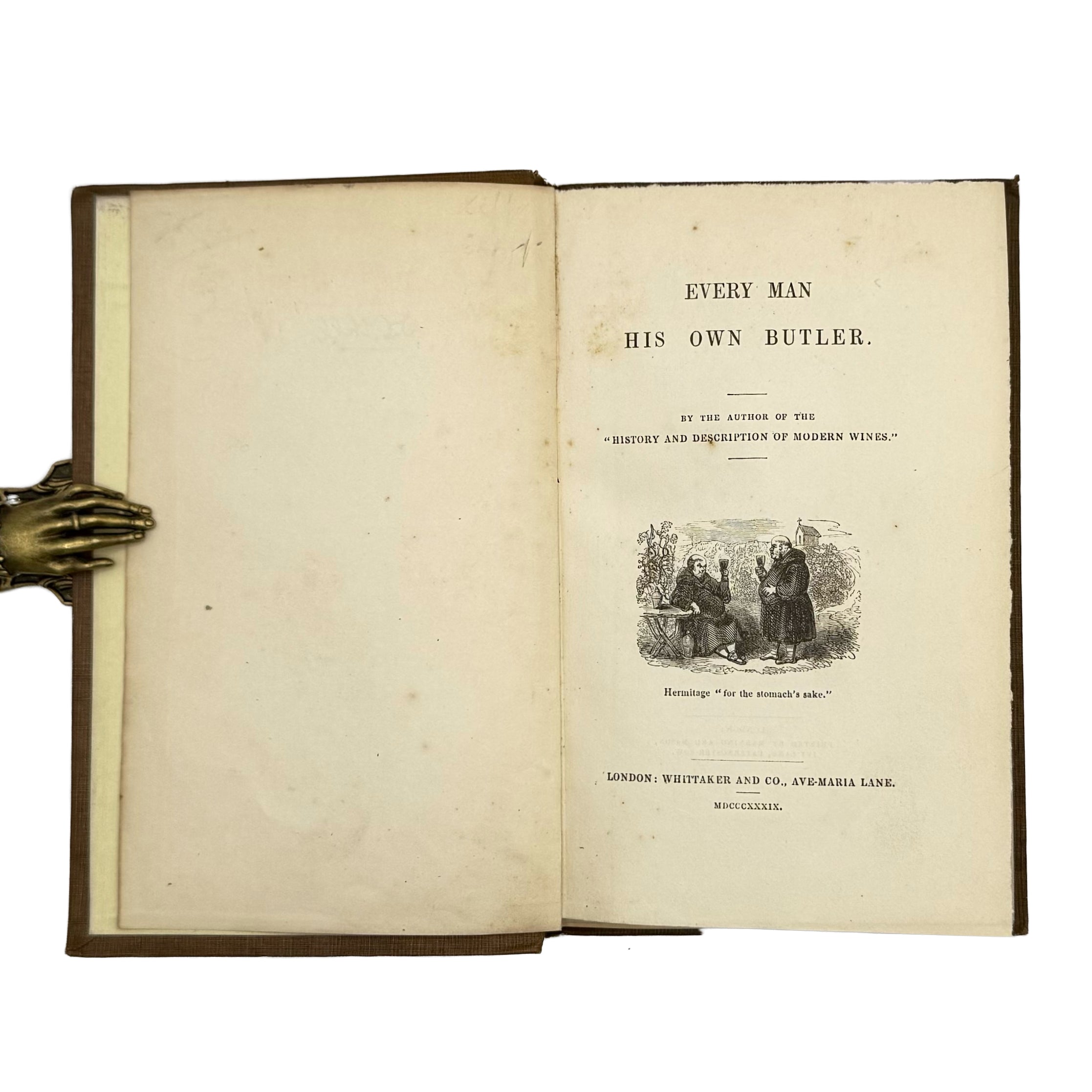 Every man his own butler by Redding, Cyrus: a rare visual excerpt of the 1839 wine & viticulture piece