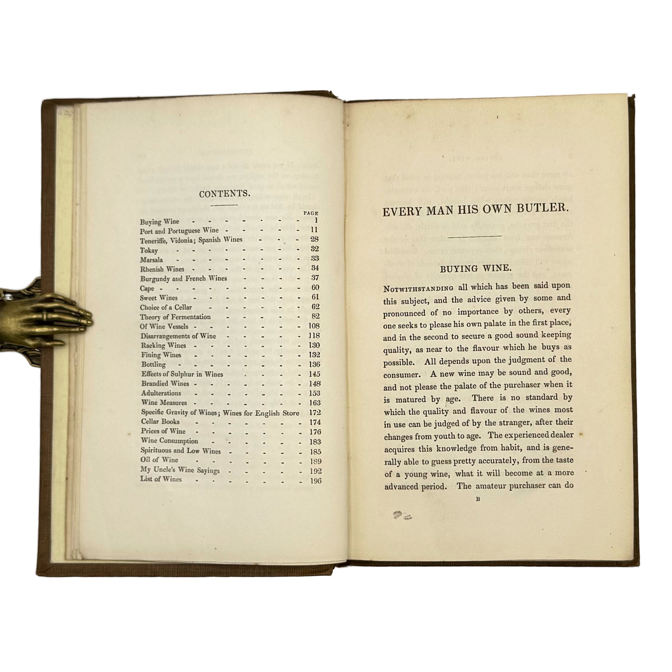 Every man his own butler by Redding, Cyrus: a remarkable illustrative passage from the 1839 wine & viticulture copy