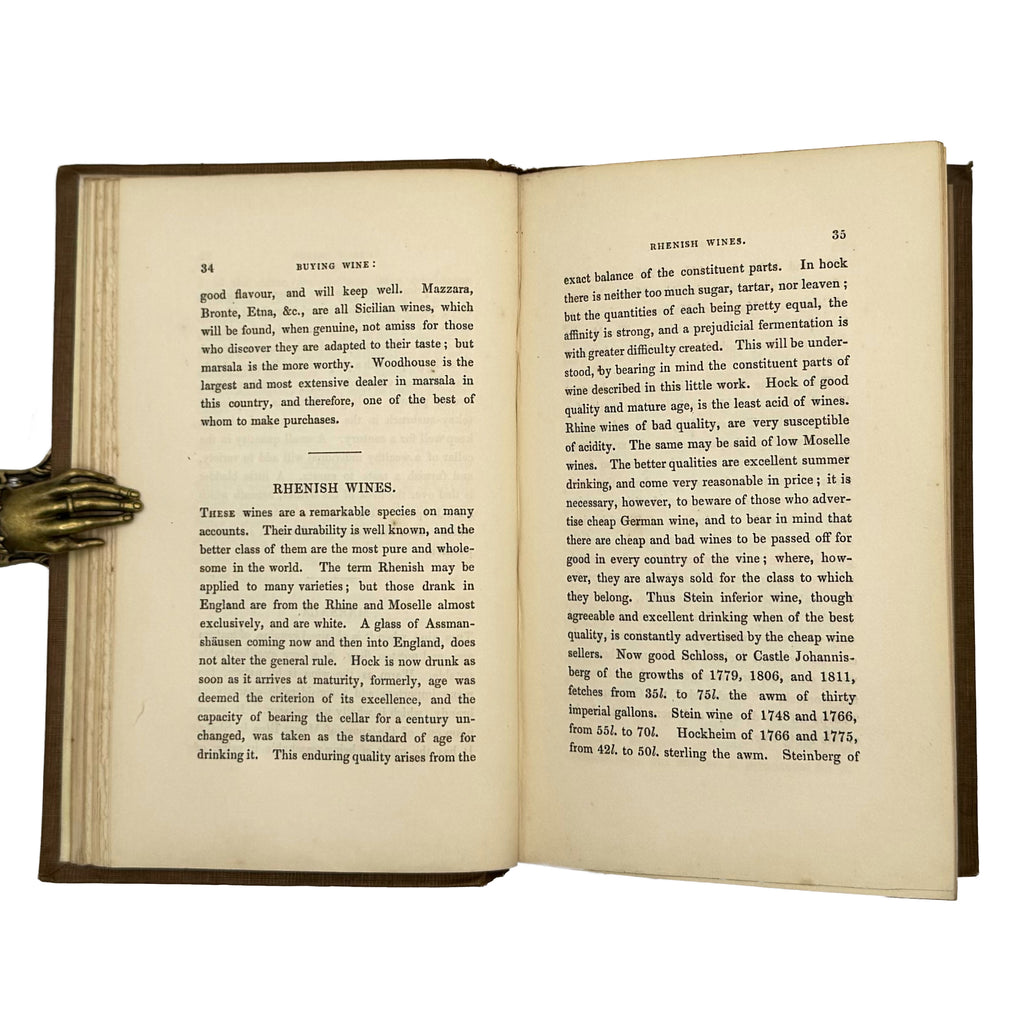 Every man his own butler by Redding, Cyrus: a distinctive element from the 1839 wine & viticulture printed work