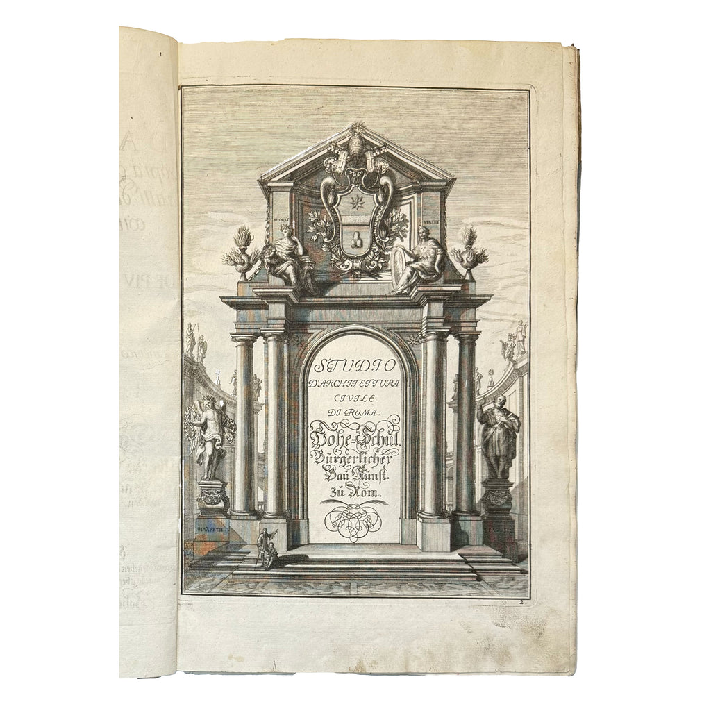 Studio d’architettura civile sopra gli Ornamenti di Porte e Finestre tratti da alcune Fabbriche insigni di Roma (...) by Specchi, Alessandro; De Rossi, Domenico: a scarce illustrative detail of the 1716 illustrated & decorative text
