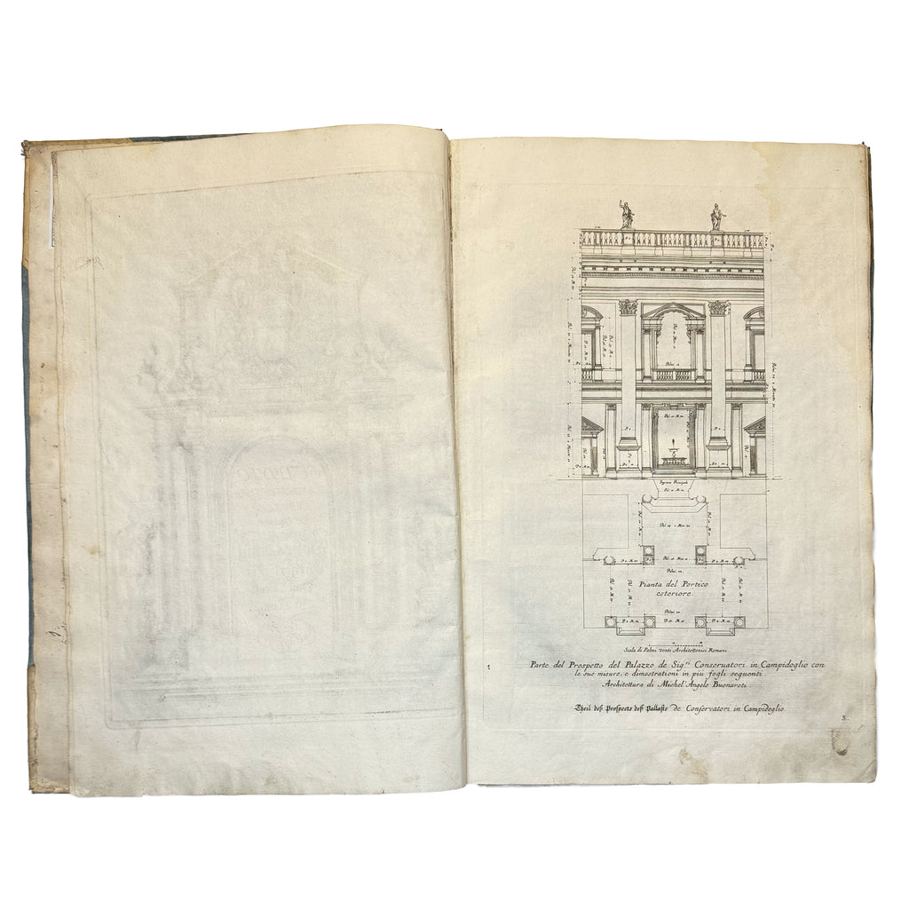 Studio d’architettura civile sopra gli Ornamenti di Porte e Finestre tratti da alcune Fabbriche insigni di Roma (...) by Specchi, Alessandro; De Rossi, Domenico: a rare glimpse into the 1716 illustrated & decorative publication