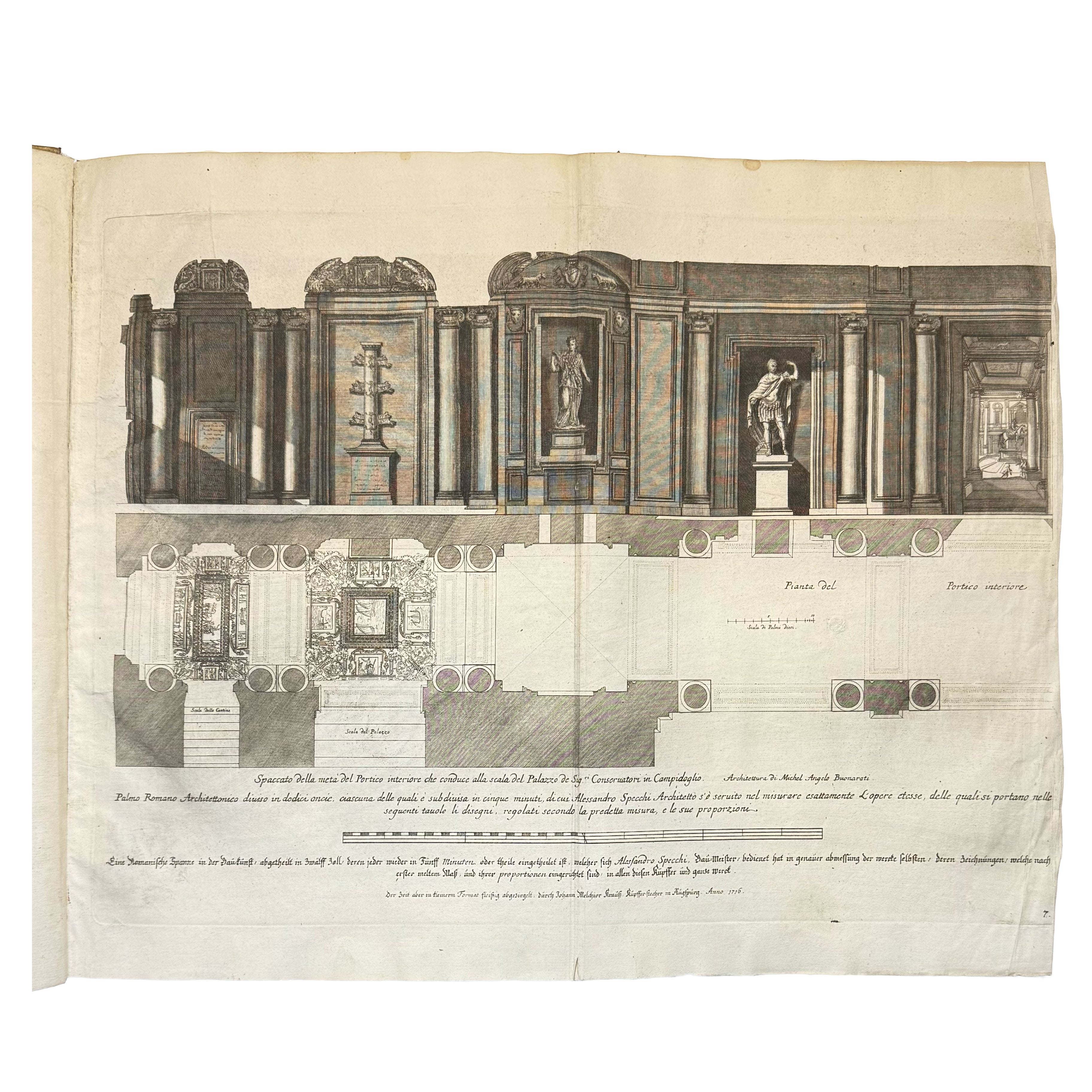 Studio d’architettura civile sopra gli Ornamenti di Porte e Finestre tratti da alcune Fabbriche insigni di Roma (...) by Specchi, Alessandro; De Rossi, Domenico: an exquisite selection from the 1716 illustrated & decorative piece