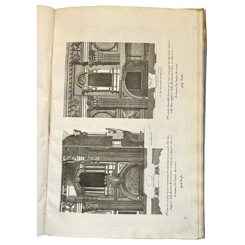 Studio d’architettura civile sopra gli Ornamenti di Porte e Finestre tratti da alcune Fabbriche insigni di Roma (...) by Specchi, Alessandro; De Rossi, Domenico: a noteworthy detail captured from the 1716 illustrated & decorative exemplar