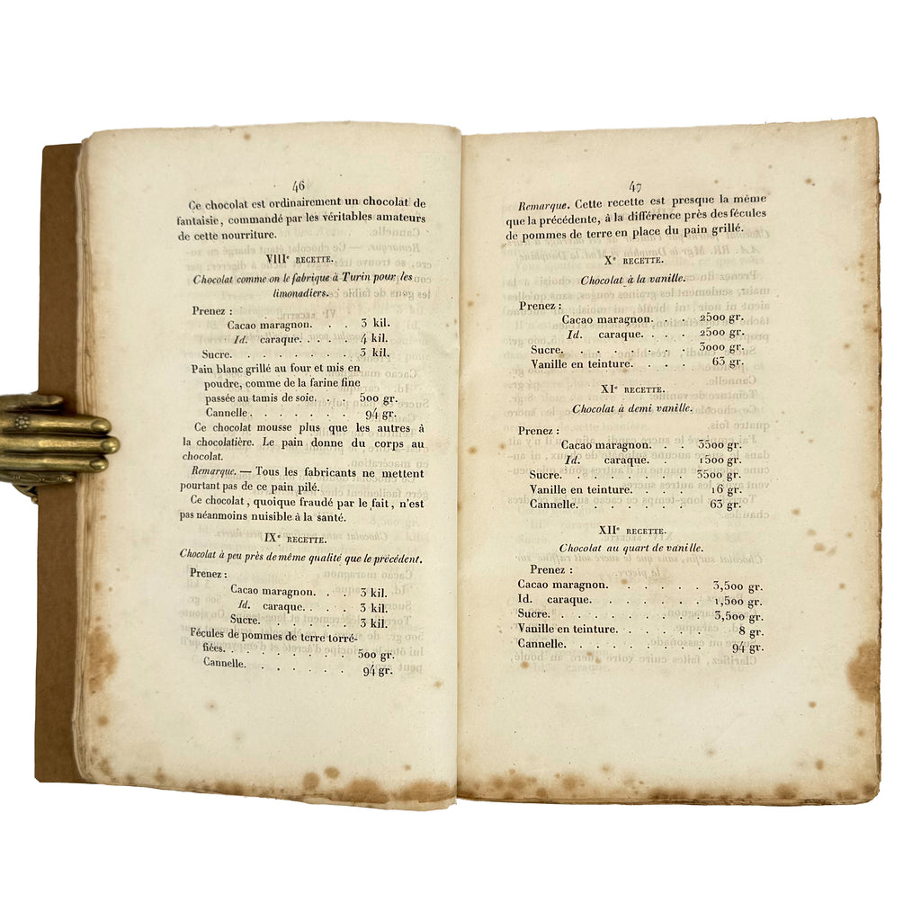 Manuel complet, théorique et pratique, du chocolatier, limonadier, distillateur-liquoriste