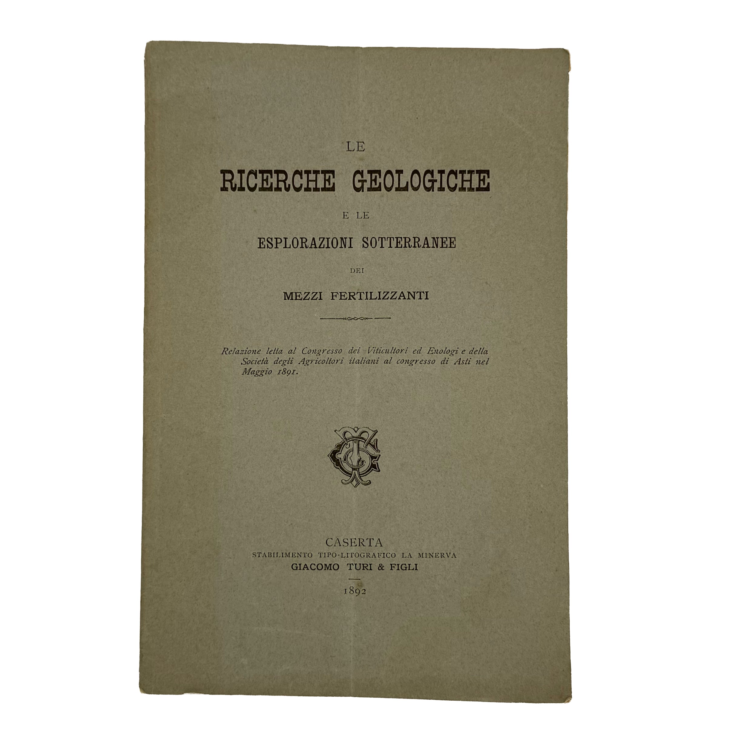 Le Ricerche Geologiche e le Esplorazioni Sotterranee dei mezzi fertilizzanti