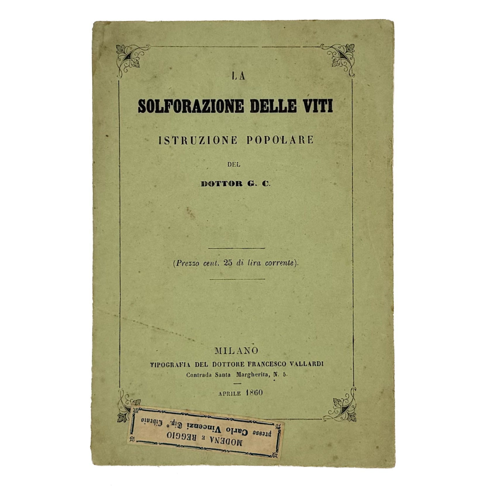 La solforazione delle viti