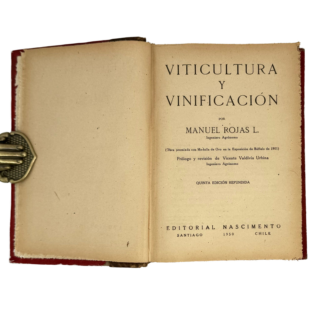 Viticultura y Vinificación by Rojas L., Manuel: a singularly preserved detail from the 1950 wine & viticulture printed work