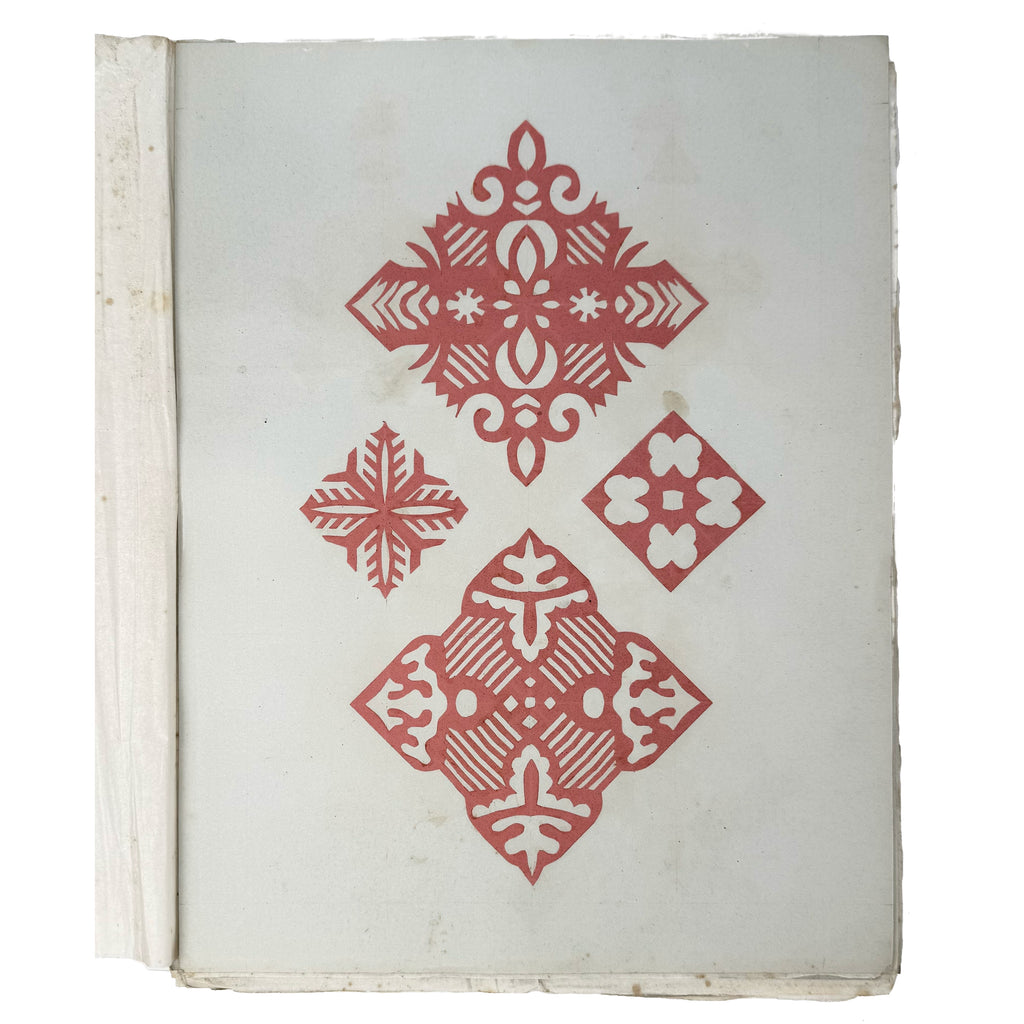 Collection of material samples of manual crafts by : a precious visual instance of the early science & crafts text